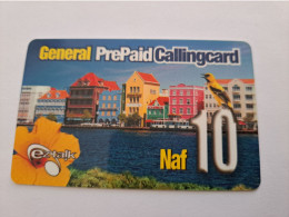 CURACAO NAF 10,-  DUTCH HOUSES IN CURACAO GENERAL PREPAID/ Thick Card   EZ TALK/ USED  ** 17082** - Antilles (Netherlands)