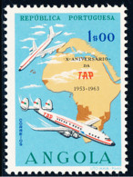 Angola - 1963 - Airplanes / TAP - Boeing 707 & Lockheed - Map Of Africa - MNH - Angola