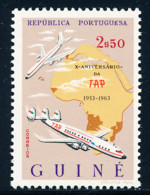 Portuguese Guinea - 1963 - Airplanes -TAP - Boeing 707 & Lockheed - African Map - MNH - Portugiesisch-Guinea