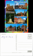 Ansichtskarte Stralsund Rathaus, Hafen, Alter Markt, Denkmal, Kniepertor 2003 - Stralsund