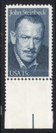 !a! USA Sc# 1773 MNH SINGLE W/ Bottom Margin (a2) - John Steinbeck - Neufs