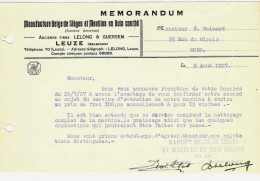 (LEUZE) Manufacture Belge De Sièges Et Meubles En Bois Courbé – Memorandum (1975) - 1950 - ...