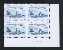 TAAF 2024 N° 1074 ** Bloc De 4 Coin Daté Neuf MNH Superbe Bateau Ship Sauvetage Naufragés Du Princess Of Wales à Croset - Neufs