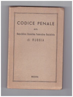 CODICE PENALE REPUBBLICA SOVIETICA FEDERATIVA SOCIALISTA DI RUSSIA -MACCHIA 1952 - Oude Boeken