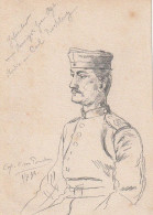 Bleistiftzeichnung - Gefreiter Vom Königs-Grenadier-Regiment - Studie Von Carl Böckling - 1915 - 12*9cm (70053) - 1914-18