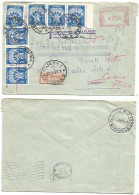 Real Postal History !! 1955 Busta INPS Roma X Trieste ERRORE Via Zagabria X Fiume Rijeka Jugoslavija Tassata E Detassata - Cartas & Documentos