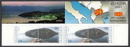 Macedonia 2001 Europa CEPT Waters Nature Lake Ohrid Flag, 2 Sets In Booklet  MNH - Noord-Macedonië