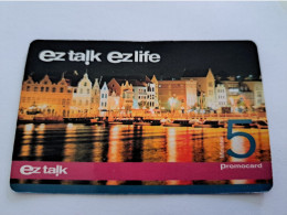 CURACAO NAF 5,- / PROMOCARD / DUTCH HOUSES AT NIGHT /  EZ TALK/ EZ LIFE/ VERY RRRR / VERY FINE USED     /    ** 17106 ** - Antilles (Netherlands)