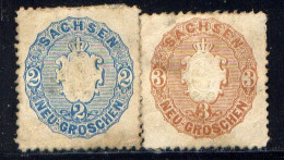 GERMAN STATES (SAXONY), NO.'S 18-19, MH - Saxony