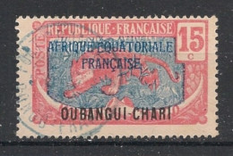 OUBANGUI - 1924-25 - N°YT. 48 - Panthère 15c - Oblitéré / Used - Oblitérés