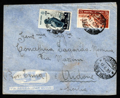 SOMALIA ITALIANA, BUSTA 1939, SASS. 20 PA + AOI 5 PA, MOGADISCIO X AIMONE - Somalia