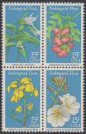 !a! USA Sc# 1783-1786 MNH BLOCK - Endangered Flora - Neufs