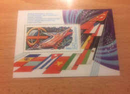 U.R.S.S., 1980, "Intercosmos Space Programme", Minisheet - Unused Stamps