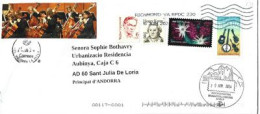 2024: Stamp: "Bluegrass Music" From Richmond (Virginia) | Letter To Andorra With Local Arrival Postmarks - Lettres & Documents