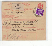 1201  JUGOSLAVIJA SERBIA BEOGRAD RITOPEK - BULLETTIN D'EXPEDITION - Covers & Documents