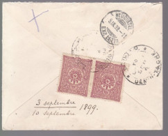 1 Paire  20 Para Turquie Empire Ottoman Sur Enveloppe  1899   Pour   Neufchâtel ( Suisse )  ( 2 Documents Disponibles ) - Briefe U. Dokumente