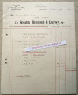 Mahogany & Hardwood Merchants, Smeaton, Hanscomb & Kearney, Chapel Street, Liverpool 1922 - Ver. Königreich