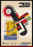 Ref. BR-V2024-05 BRAZIL 2024 DIPLOM. RELATIONS WITH GERMANY, 200 YEARS OF IMMIGRATION, FLAGS, SHIPS, MNH - Neufs