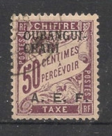 OUBANGUI - 1928 - Taxe TT N°YT. 7 - Type Duval 50c Lilas - Oblitéré / Used - Gebraucht