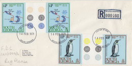 South Georgia Capt. Cook's Voyages 4v Gutter 2 Registered FDC Ca 14 FEB 1979 (FG200) ) - South Georgia