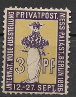 Privatpost Berlin, Guter Ungebrauchter Wert Der Privatpost-Gesellschaft Von 1896 Zur Internationale Mode-Ausstellung - Postes Privées & Locales