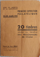CARNET COMPLET DE 20 TIMBRES VENDUS AU BENEFICE DES PRISONNIERS DE CHOLET 03/1941 - Sonstige & Ohne Zuordnung