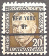 Etats Unis USA 1967 George Marshall Préoblitéré Precancel NEW YORK NY Yvert 822 ** MNH - Neufs