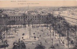 SEVILLE. BELLE CARTE DE 1925 .PLAZA NUEVA.CON EL HOTEL INGLETERRA.   .TRES INTERESSANTE - Sevilla