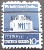 Etats Unis USA 1973 Jefferson Memorial Préoblitéré Precancel NEW YORK NY Yvert 1008 ** MNH - Neufs