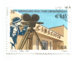 (REPUBBLICA ITALIANA) 2007, STUDI CINEMATOGRAFICI CINECITTÀ - Serie Di 1 Francobollo Usato - 2001-10: Usati