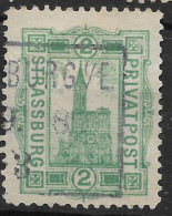Privatpost Straßburg, Schöner Gestempelter Wert Der Privatpost-Gesellschaft Von 1886 - Postes Privées & Locales