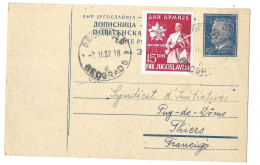 Yougoslavie. Serbie. Entier Postal + Ajout (8500) - Enteros Postales