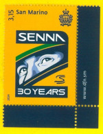 SAN MARINO 2024 Francobollo Celebrazione Del 30° Anniversario Della Memoria E Dell’eredità Di Ayrton Senna - Neufs
