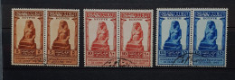 06 - 24 - Egypte - 1927 - N° 131 - 132 - 133 En Paires / Congrès Statistique - Used Stamps
