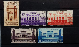 06 - 24 - Egypte - 1927 - N° 179 à 183  / Exposition Agricole Et Industriel - Usati