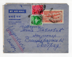 1958. INDIA,CALCUTTA  AEROGRAM LETTER TO BELGRADE,YUGOSLAVIA,AIRMAIL - Luchtpost