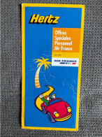 CARTE De Fidélité  AIR FRANCE HERTZ Spécial Partner  AOÛT 1999 - Treuekarten