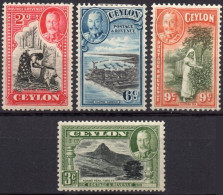 CEYLON/1935-6/MH/SC#264-7/ KING GEORGE V/ KGV/ PICTORIAL/ PARTIAL SET - Ceylon (...-1947)