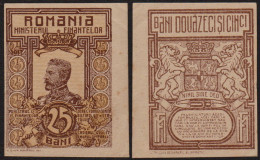 ROUMANIE / ROMANIA - 1917 : BILLET DE BANQUE / BANKNOTE - 25 BANI - UNC (ao143) - Roumanie