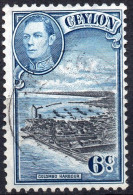 CEYLON/1938-52/USED/SC#280/ KING GEORGE VI / KGVI / COLOMBO HARBOUR / 6c - Ceylon (...-1947)