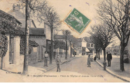 NEUILLY PLAISANCE - Place De L'Eglise Et Avenue Victor Hugo - état - Neuilly Plaisance