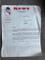 605 DOCUMENT Commercial RUBY Manufacture D’Objets De Pansements  VOIRON  Pharmacien  VALMARY  Caussade  OCTOBRE 1946 - Artigianato