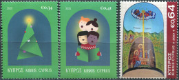Cyprus 2023. Christmas (MNH OG) Set Of 3 Stamps - Unused Stamps