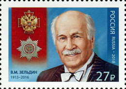 Russia 2018. Vladimir Zeldin (1915−2016), Actor (MNH OG) Stamp - Unused Stamps
