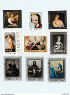 Pologne Lot De 32 Timbres - L'art Les Tableaux, Peinture - - Collections