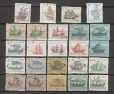 Pologne - Polska Lot 41 Timbres Les Bateaux - Collections