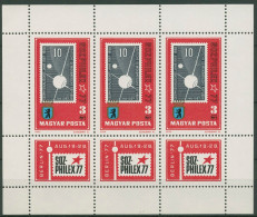 Ungarn 1977 SOZPHILEX Berlin DDR MiNr. 603 Kleinbogen 3208 A K Postfr. (C92829) - Blocs-feuillets