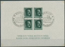 Deutsches Reich 1937 Geb. Hitler Block 8 Gestempelt, Randmängel (G19356) - Blocks & Kleinbögen