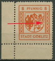 Görlitz 1945 Freimarke 2. Ausgabe Spargummi Plattenfehler 7 X I Ecke Postfrisch - Otros & Sin Clasificación