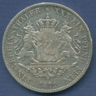 Bayern Vereinstaler 1871, Ludwig II., J 109 Ss-vz Kl. Randfehler (m3124) - Taler & Doppeltaler